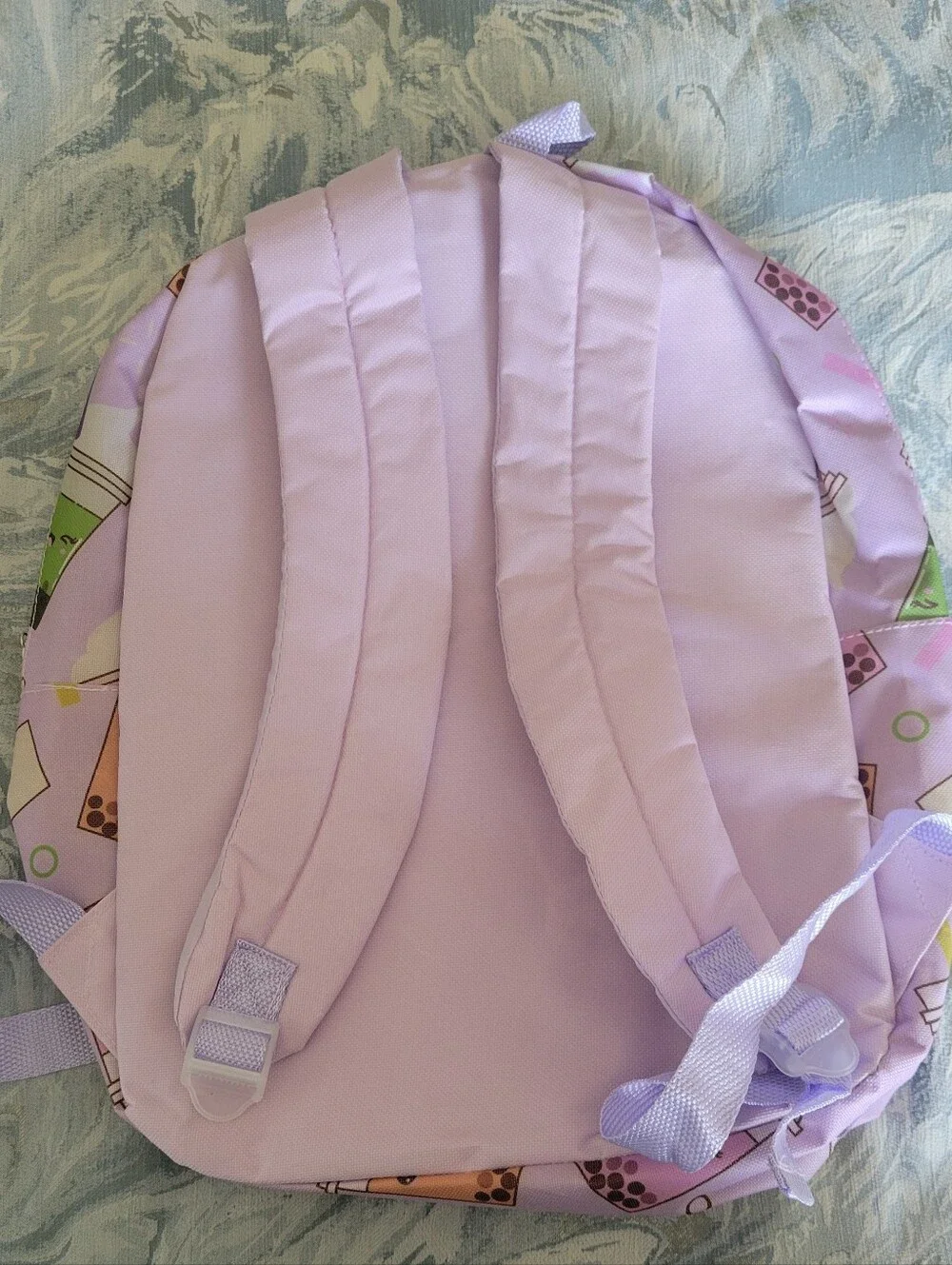 Brand New Kids Purple boba Tea Print Backpack